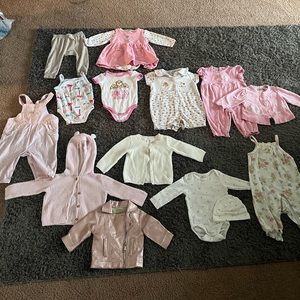 6-9 months- 9 months baby girl clothes bundle